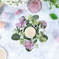 thumbnail image 1 of Uutvmp Candle Rings Artificial Hydrangea Eucalyptus Leaves Wreaths, Small Boho Wreath Pillar Candle Holder for Easter Wedding Home Door Tabletop Decoration, 1 of 1