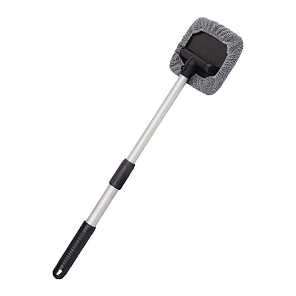 Uutvmp Car Cleaning Window Tool, Windshield Cleaner with Microfiber Cloth & Extendable Handle, Windshield Cleaning Tool, Car Interior Accessories Car Wash Tools Fit for Auto Glass Wiper