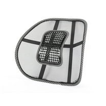 Uutvmp Car Lumbar Support Cushion, Ice Silk Lumbar Cushion, Ergonomic Design, Large Particles Massage Beads, High-Stretch Steel Wire, Cool and Breathable, for Car Home Office Chair Couch