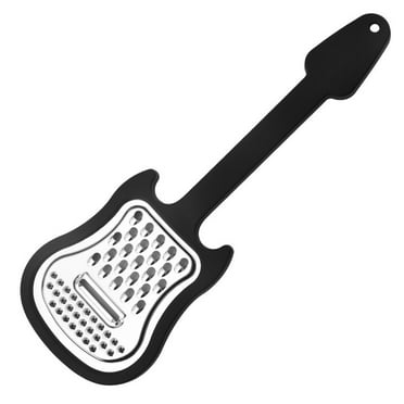 Uutvmp Cheese Grater, Stainless Steel Cheese Shredder, Food Grater and Shredder Guitar Design, Handheld Grater with Handle, Vegetable Fruit Pulp Crusher for Potato Kitchen Gadgets