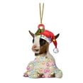 thumbnail image 1 of Uutvmp Christmas Animal Decoration, Christmas Ornaments, Christmas Tree Hanging Ornaments, Goat Duck Cat Panda Cow Acrylic Reusable Xmas Tree Ornament Pendant for Holiday Party Home Decor Gift, 1 of 4