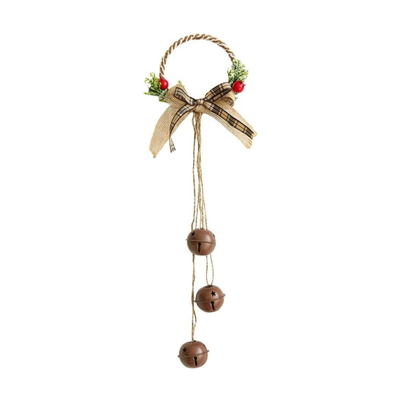 Uutvmp Christmas Bell Decorations, 15Inch Christmas Jingle Bell Ornaments with Berry Decorative Door Hangers Bell, Xmas Tree Hanging Bells Christmas Bell Gifts