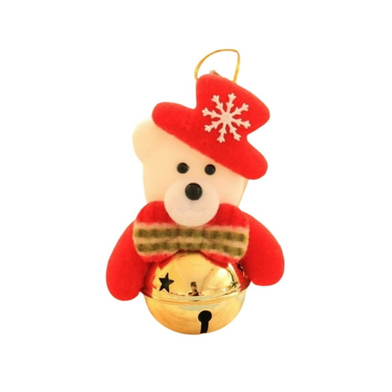 Uutvmp Christmas Bells Decoration, Christmas Tree Santa Claus Elk Snowman Bear Ornaments, Small Iron Bell Christmas Decors Xmas Gifts, Christmas Decoration Gift