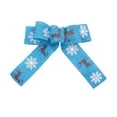 thumbnail image 1 of Uutvmp Christmas Burlap Bows for Wreath, Reindeer Snowflake Wreath Bow, Xmas Snowflake Elk Print Craft Bows Ornaments for Christmas Tree New Year Festival Party Decoration Supplies, 1 of 6