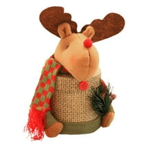 Uutvmp Christmas Candy Tins, Christmas Jar Christmas Sweet Bag, Christmas Reindeer Doll Decorative, Christmas Jar Mini Cady Bag Elk Box, Festive Candy Santa Storage, Xmas Candy Display Tabletop