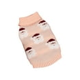 thumbnail image 1 of Uutvmp Christmas Dog Pink Sweater, Pussy Clothes Puppy Knitted Dog Sweater, Pet Coat Santa Claus Holiday New Year Winter Pink Sweater, Cute Funny Parties Knitted Pullover Sweater, 1 of 6