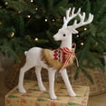 thumbnail image 1 of Uutvmp Christmas Elks Figurine, Christmas Deer Sculpture Animal Christmas White Deer for Centerpiece Bookshelf Bathroom Home Holiday, Turning Head Reindeer, 1 of 7