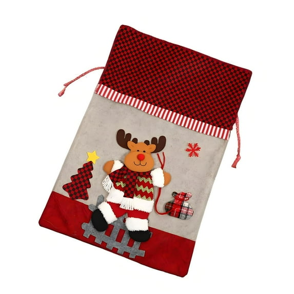 Uutvmp Christmas Gift Bags, 26.3×17.7 Inch Drawstring Christmas Gift Bags, Reusable Santa Sack Extra Large Christmas Tree Decorations Christmas Party Supplies