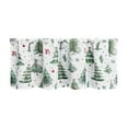 thumbnail image 1 of Uutvmp Christmas Kitchen Curtain Valance, Christmas Valance Curtains for Windows, Xmas Tree Snowman Pattern Decorations Curtain Valance for Kitchen Cafe Curtains, White and Green, 1 of 7