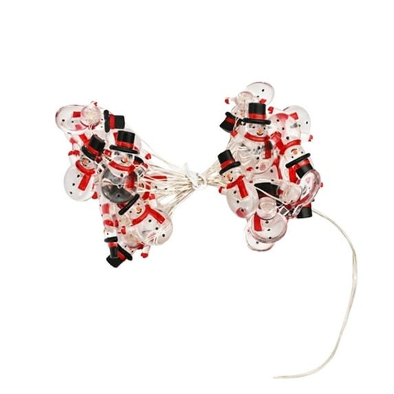 Uutvmp Christmas Lights Creative Christmas Snowman Decor String Lights, LED Warm White Silver Wire Fairy Lights, Christmas Theme Ambient Lamps for Party Gardens, Warm White, 78.74inch 20LED USB