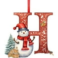 thumbnail image 1 of Uutvmp Christmas Snowman Letters Ornaments, 2D Acrylic 3.1Inch 26 Letters Snowman Christmas Tree Pendants, Personalised Hanging Snowman Letter Decoration, for Tree Door Home Car Holiday, 1 of 4