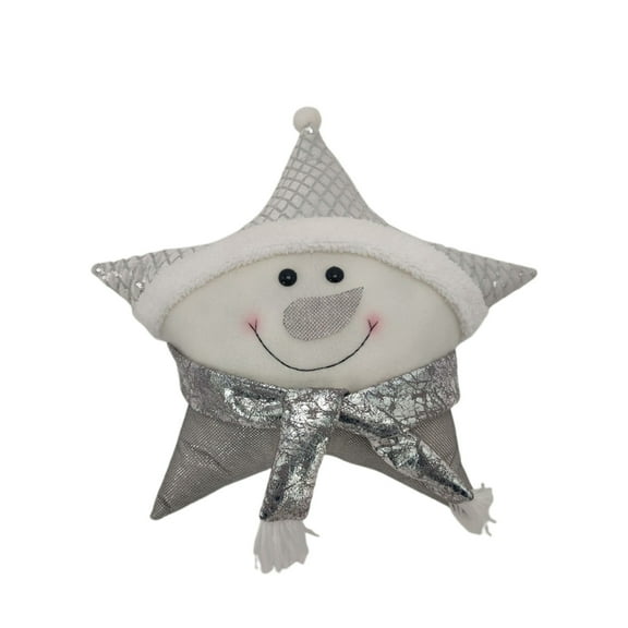 Uutvmp Christmas Star Pillow,12" Sliver Decorative Throw Pillows for Bed Couch,Star Shaped Pillow Floor Cushions for Home Indoor Room Sofa Decor