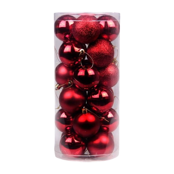 Uutvmp Christmas Tree Ball Ornaments, Mini Shatterproof Satin Shiny and Glitter Bulb Christmas Ornaments for Christmas Tree Halloween Holiday Wedding Party Decoration,24Pcs
