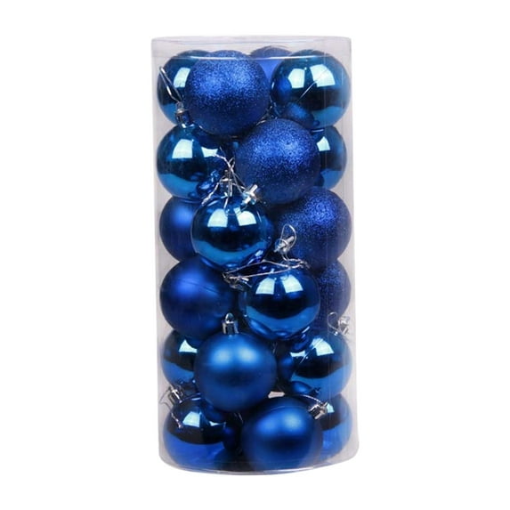 Uutvmp Christmas Tree Ball Ornaments, Mini Shatterproof Satin Shiny and Glitter Bulb Christmas Ornaments for Christmas Tree Halloween Holiday Wedding Party Decoration,24Pcs