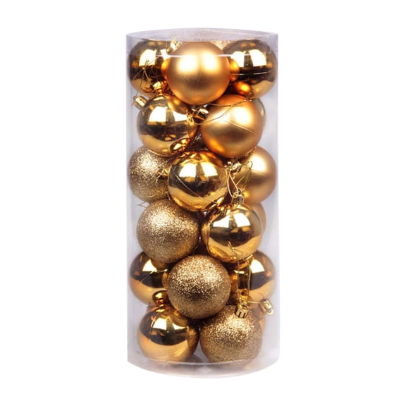 Uutvmp Christmas Tree Ball Ornaments, Mini Shatterproof Satin Shiny and Glitter Bulb Christmas Ornaments for Christmas Tree Halloween Holiday Wedding Party Decoration,24Pcs