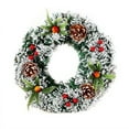 thumbnail image 1 of Uutvmp Christmas Wreath for Front Door, Artificial Christmas Wreath with Red Berry and Pine Cone, Winter Wreath for Window Wall Fireplace Farmhouse Holiday Party Decoration, 11.81inch, 1 of 6