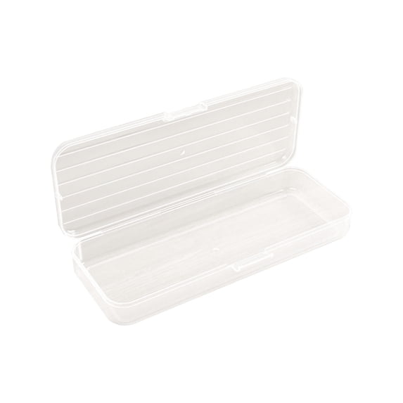 Uutvmp Clear Pencil Box Plastic, Pencil Case Box, Storage Containers with Latching Lids, Office Supplies Organizer for Gel Pens Erasers Crafts Markers Crayon