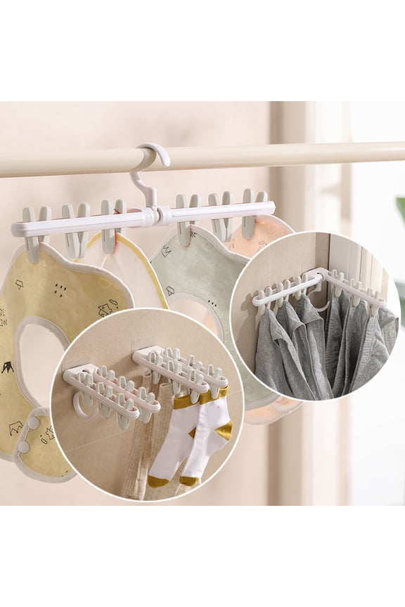 Clothes Hanger, Clothes Drying Racks Windproof for Drying Socks Bras Underwears Baby Clothes, Hats Scarfs Towels Pants and Gloves Diaper