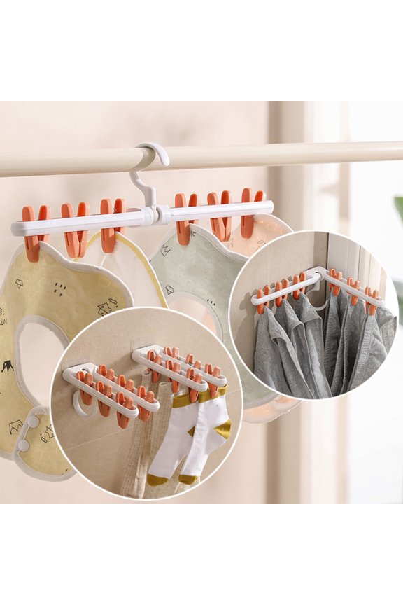 Clothes Hanger, Clothes Drying Racks Windproof for Drying Socks Bras Underwears Baby Clothes, Hats Scarfs Towels Pants and Gloves Diaper