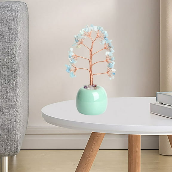 Uutvmp Crystal Tree of Life Home and Office Feng Shui Decor, Healing Crystal Handmade Bonsai Tree for Positive Energy, Money, Christmas Decor, Birthday Gifts for Women, Mom