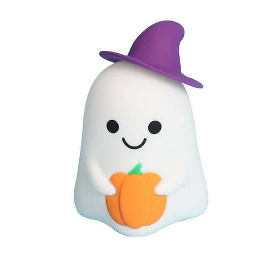 Uutvmp Cute Ghost Nightlight, Spooky Ghost Flameless Candle, Cute Night Lights Decorative, USB Charging Warm Light, Lamp Halloween Ghost Room Decorations Indoor Lighting