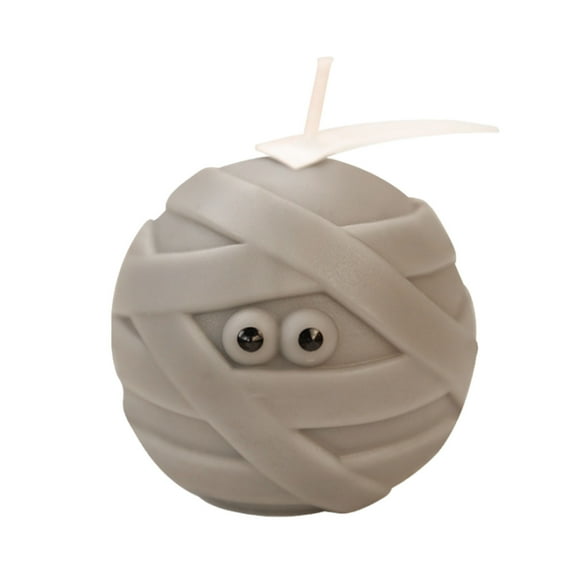 Uutvmp Cute Halloween Mummy Candle, Halloween Party Decorations, Halloween Decorations Indoor, Creative Party Favors Indoor - Halloween Mummy Decor (Gray)