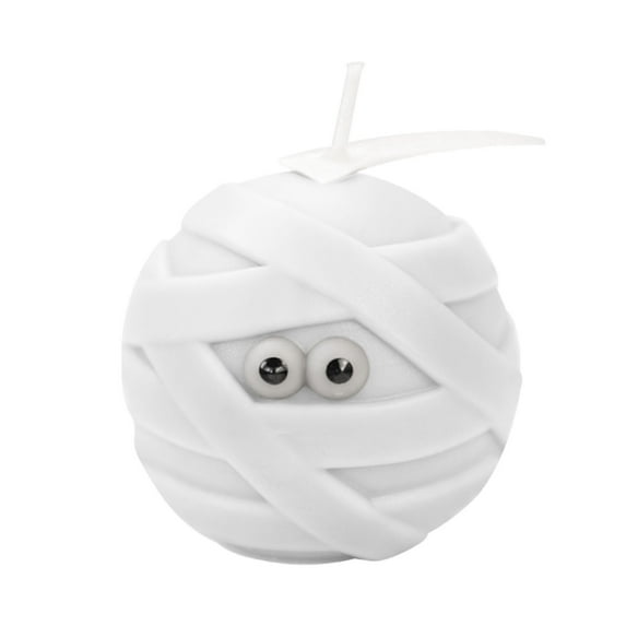 Uutvmp Cute Halloween Mummy Candle, Halloween Party Decorations, Halloween Decorations Indoor, Creative Party Favors Indoor - Halloween Mummy Decor (White)
