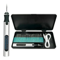 Uutvmp Electric Engraving Pen Kit with 30 Bits, USB Rechargable Cordless Engraving Tools, Portable DIY Engraving Pen for Metal, Wood, Stone, Jewelry, Glass and Plastic