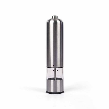 Uutvmp Electric Pepper Grinder or Salt Mill, Battery Powered Automatic Pepper Mill, Stainless steel Grinder with Adjustable Coarseness, Salt Mill Refillable, One Hand Operation