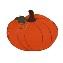 Uutvmp Fall Pumpkin Placemats Autumn Thanksgiving Harvest Orange Table Placemats Embroidered 13.7*13.7inch Round Decorative Placemats for Holiday Party Kitchen Dinning Table Decorations