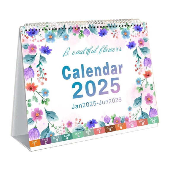 Uutvmp Floral Wall Calendar 2025, 2025 Mini Wall Calendar, Gorgeous Floral Designs Spiral Flip Calendar, Bulletin Board Calender, 8.3 x 7 Inch