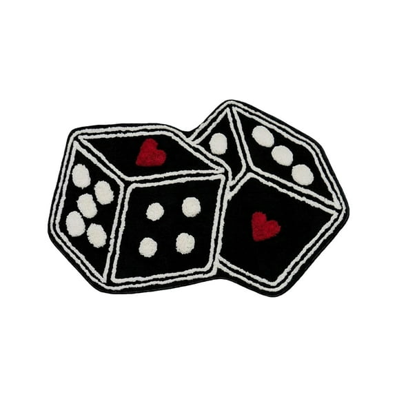 Uutvmp Game Dice Mat, Bathroom Absorbent Non-slip Mat, Home Living Room Carpet Bedroom Bedside Blanket