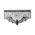 thumbnail image 1 of Uutvmp Halloween Bat Curtains, Black Lace Window Curtain with Spider Web Design, Gothic Bat Curtains for Spooky Halloween Holiday Party Home Decoration, 1 of 9