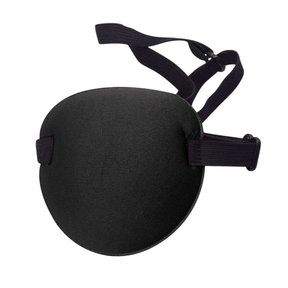 Uutvmp Halloween Black Eyepatch, Soft Comfortable Concave Shape Black Pirate Eyepatch, Single Eye Mask for Adult Kid's Amblyopia Lazy Eye Recovery Eye