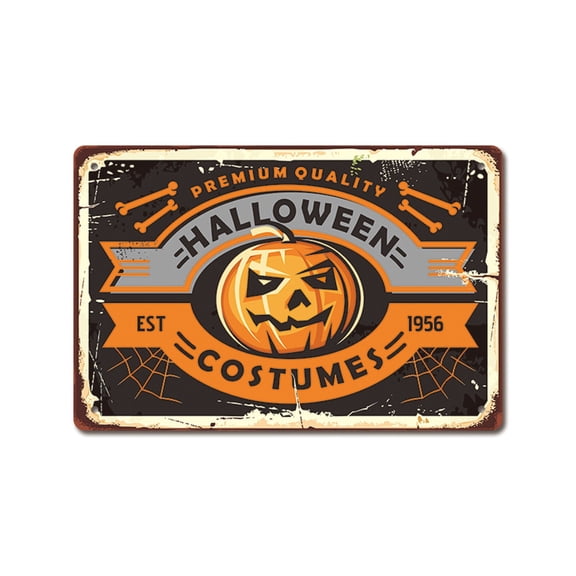 Uutvmp Halloween Decor Pumpkin Decor Vintage Tin Sign, Halloween Wall Decor Halloween Room Decor Retro Wall Decor Halloween Door Decorations Pumpkin Mental Posters