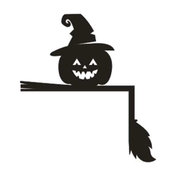 Uutvmp Halloween Door Corner Decoration, Black Wooden Door Frame Ornament, Black Spider Web Pumpkin Bat Decoration, Halloween Theme Door Pendant Decor for Party Outdoor Corner Sign