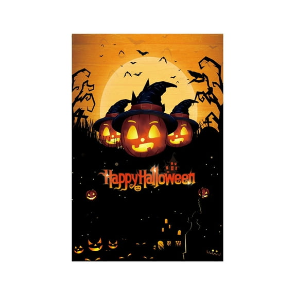 Uutvmp Halloween Double Sided Garden Flags, 12x18Inch Garden Flag, Pumpkin Flag for Halloween Decor, Home Decor Outdoor, Fall Yard Flag, Halloween Decorations