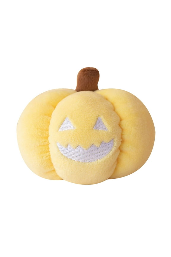Halloween Glowing Pumpkin - 3.9 Inch Expression Pumpkin Plush with Regular White Faced Set, Soft Stuffed Lantern Keychains, Fun Halloween Party Favors or Collectibles