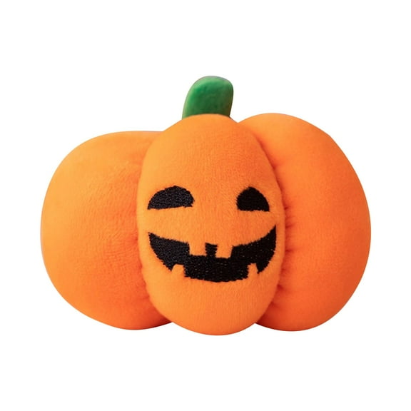 Uutvmp Halloween Glowing Pumpkin - 3.9 Inch Expression Pumpkin Plush with Regular Black Faced Set, Soft Stuffed Lantern Keychains, Fun Halloween Party Favors or Collectibles