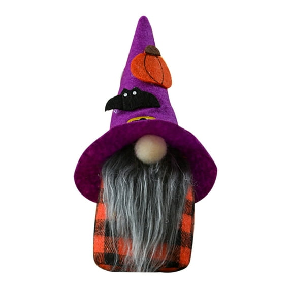Uutvmp Halloween Gnomes Decorations,Gnomes Pumpkin Witch Skeleton Decorations Gnome Plush Fall Gnomes Tiered Tray Decor Halloween Party Decorations Party Home Table Decor Fall Decoration