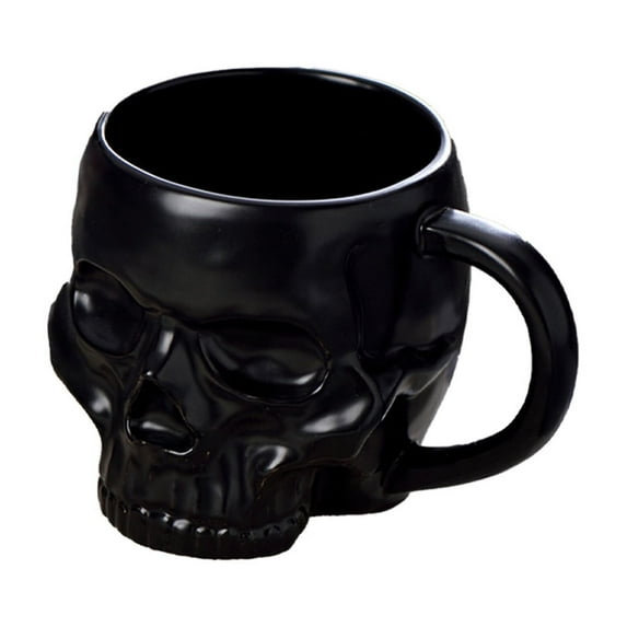 Uutvmp Halloween Mug Skull Bar Mug, Ceramic Mugs, Halloween Themed Skeleton Head Drinking Cups with Handles