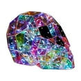 thumbnail image 1 of Uutvmp Halloween Prismatic Iridescent Skull, Halloween Spooky Decor with LED Lights, Halloween Funny Ghost Ornaments for Home Party Table, 1 of 9