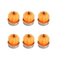 thumbnail image 1 of Uutvmp Halloween Pumpkin Shaped Art Candles,Spooky Pumpkin Scented Candle,Spooky Party Decorations, Festive Holiday Gifts, Miniature Halloween Candles, 6PCS (Orange), 1 of 7