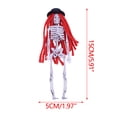 thumbnail image 1 of Uutvmp Halloween Skeletons Decorations 6 Inches Plastic Mini Skeleton Hanging Decoration Hanging Skeletons with Colorful Hair Skeleton Ornaments for Halloween Hanging Decor Haunted House Accessories, 1 of 5