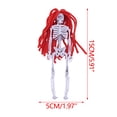 thumbnail image 1 of Uutvmp Halloween Skeletons Decorations 6 Inches Plastic Mini Skeleton Hanging Decoration Hanging Skeletons with Colorful Hair Skeleton Ornaments for Halloween Hanging Decor Haunted House Accessories, 1 of 6
