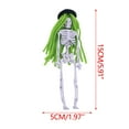 thumbnail image 1 of Uutvmp Halloween Skeletons Decorations 6 Inches Plastic Mini Skeleton Hanging Decoration Hanging Skeletons with Colorful Hair Skeleton Ornaments for Halloween Hanging Decor Haunted House Accessories, 1 of 5