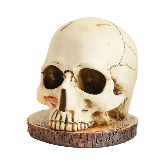 Uutvmp Halloween Skull Knife Holder, Halloween Decorations Indoor, Skull Decor Horror Kitchen Storage, Scary Party Fruit Storage Rack Skeleton Decoration, Halloween Decor Skull Head Rack