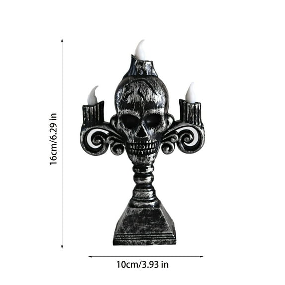 Uutvmp Halloween Skull Lamp Electronic Candlelight Aromatherapy Lamp Skull Shape Candlelight Smoke Lamp Halloween LED Light Skeleton Furnishing Candle Light Horror Decoration Light