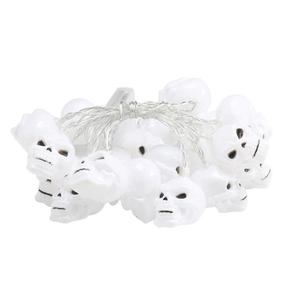 Uutvmp Halloween String Lights, Skull String Lights 20 LED Skull Lights 9.84ft Halloween Decoration Lights, Halloween Decoration Props, Bar Party Trickster Decorative Lights