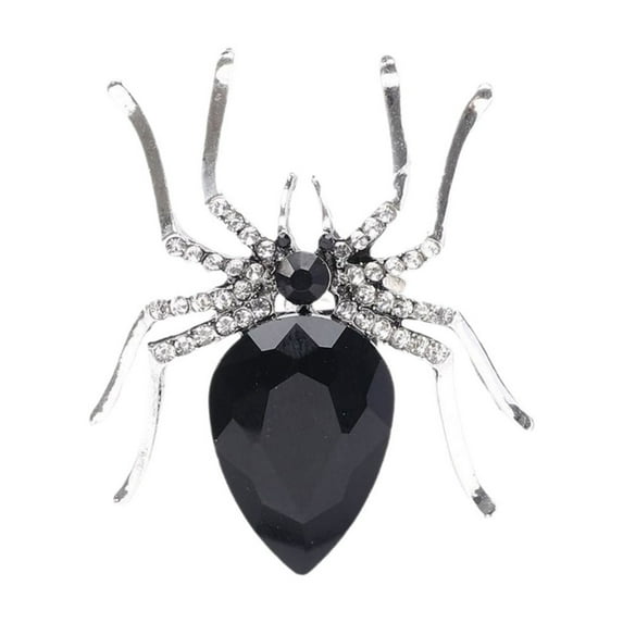 Uutvmp Halloween Vintage Spider Adjustable Ring for Women, Silver Black Spider Web Bat Knuckle Rings, Gothic Vintage Dark Crystal Rings